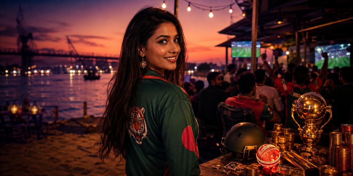 খুলনার সমুদ্র সৈকতে ক্রিকেট বেটিং উপভোগের দৃশ্য